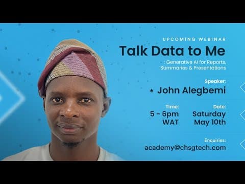 Talk Data to me