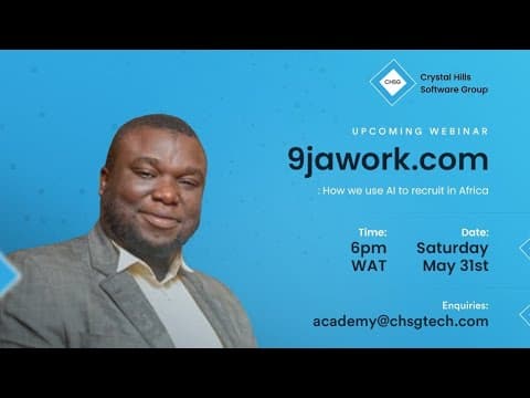 🔥 Fireside Chat: AI & The Future of Work in Africa | CHSG Tech x 9jawork Webinar